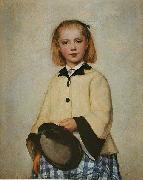 Albert Anker Huftbild eines Madchens oil painting